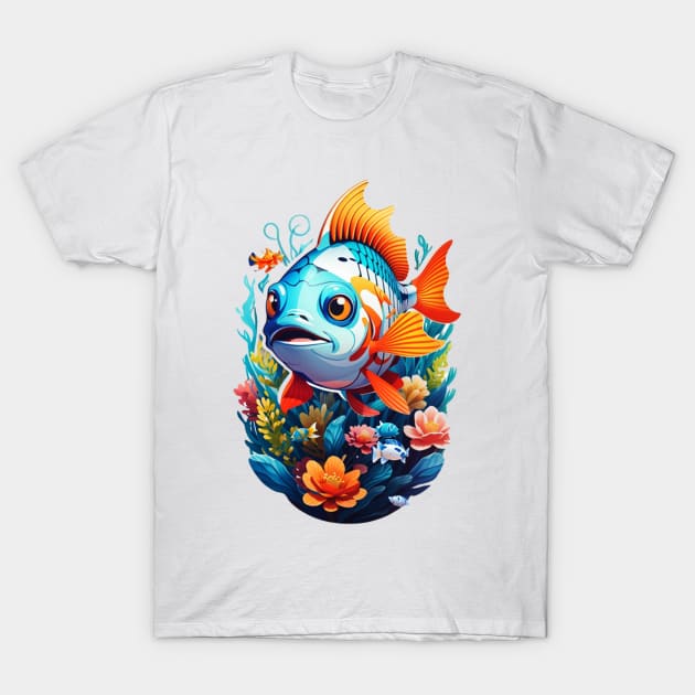 fish natural art ilustrator T-Shirt by Ardins